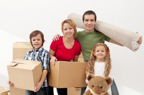 Packers preparing items for transport